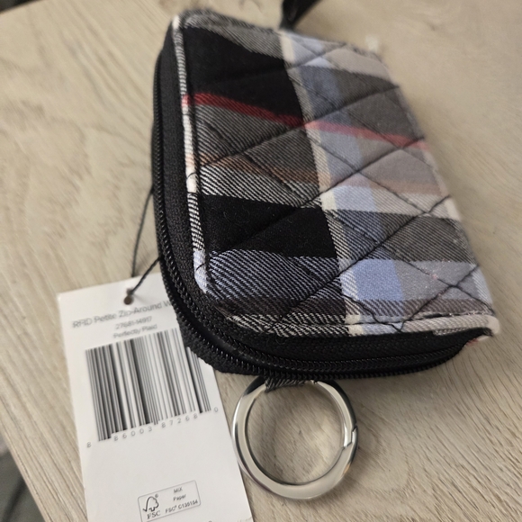 Vera Bradley Plaid Zip-Around Wallet - Picture 3 of 3